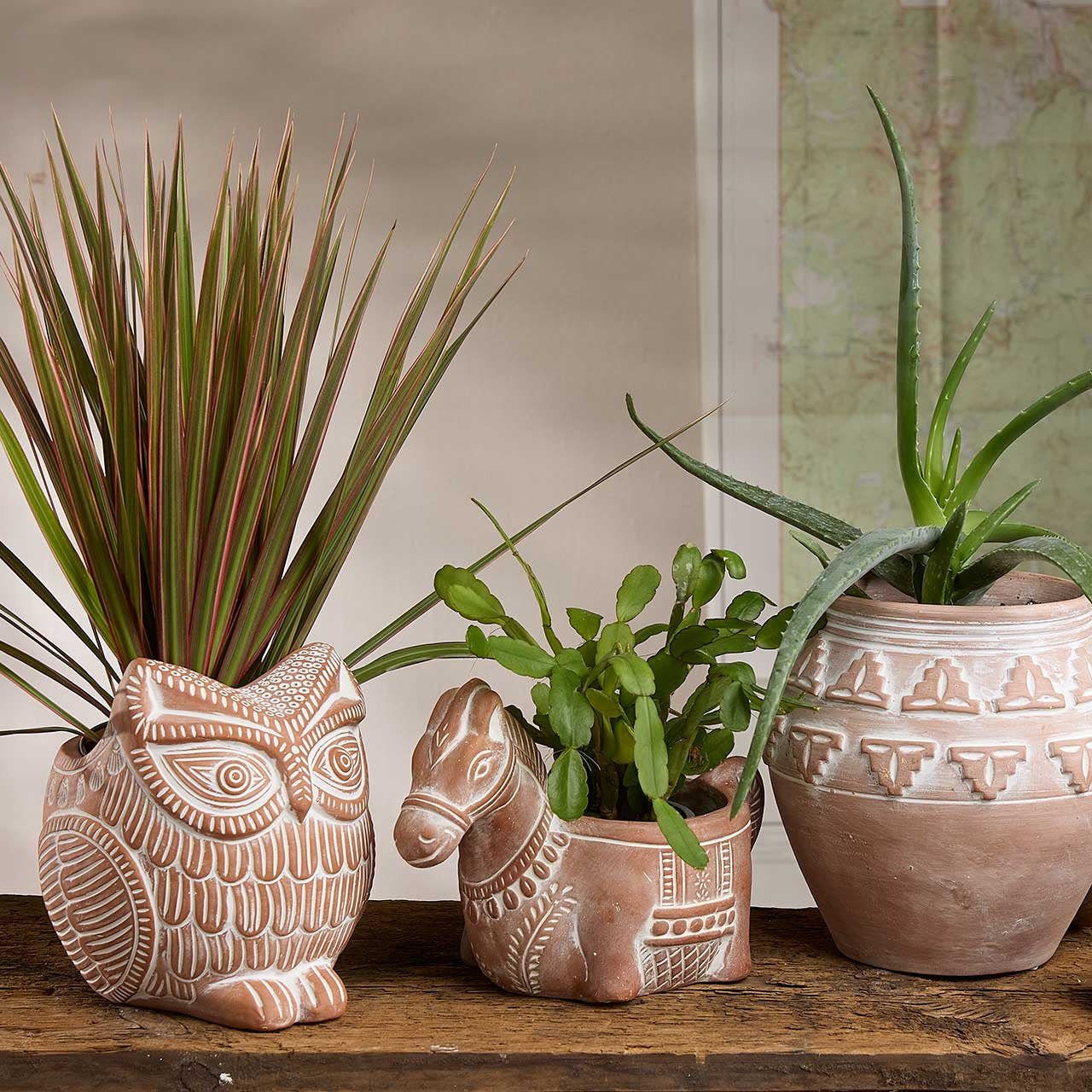 Terracotta Donkey Planter