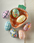 Brushstroke Gingham Eggs - Set of 4