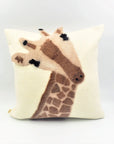 Animal Jungle Giraffe Wool Throw Pillow