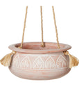 Terracotta Hanging Planter with Sturdy Jute Hanger