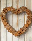 Wood Slice Heart Wreath