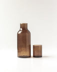 Hammered Glass Carafe & Cup