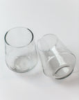 Hammered Glass Stemless Tumblers - Set of 2