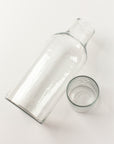 Hammered Glass Carafe & Cup