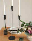 Hand-Forged Iron Candelabra