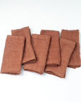 Stone Washed Linen Dinner Napkins