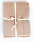Stone Washed Linen Tablecloth - Blush