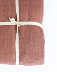 Stone Washed Linen Throw Blanket - Blush