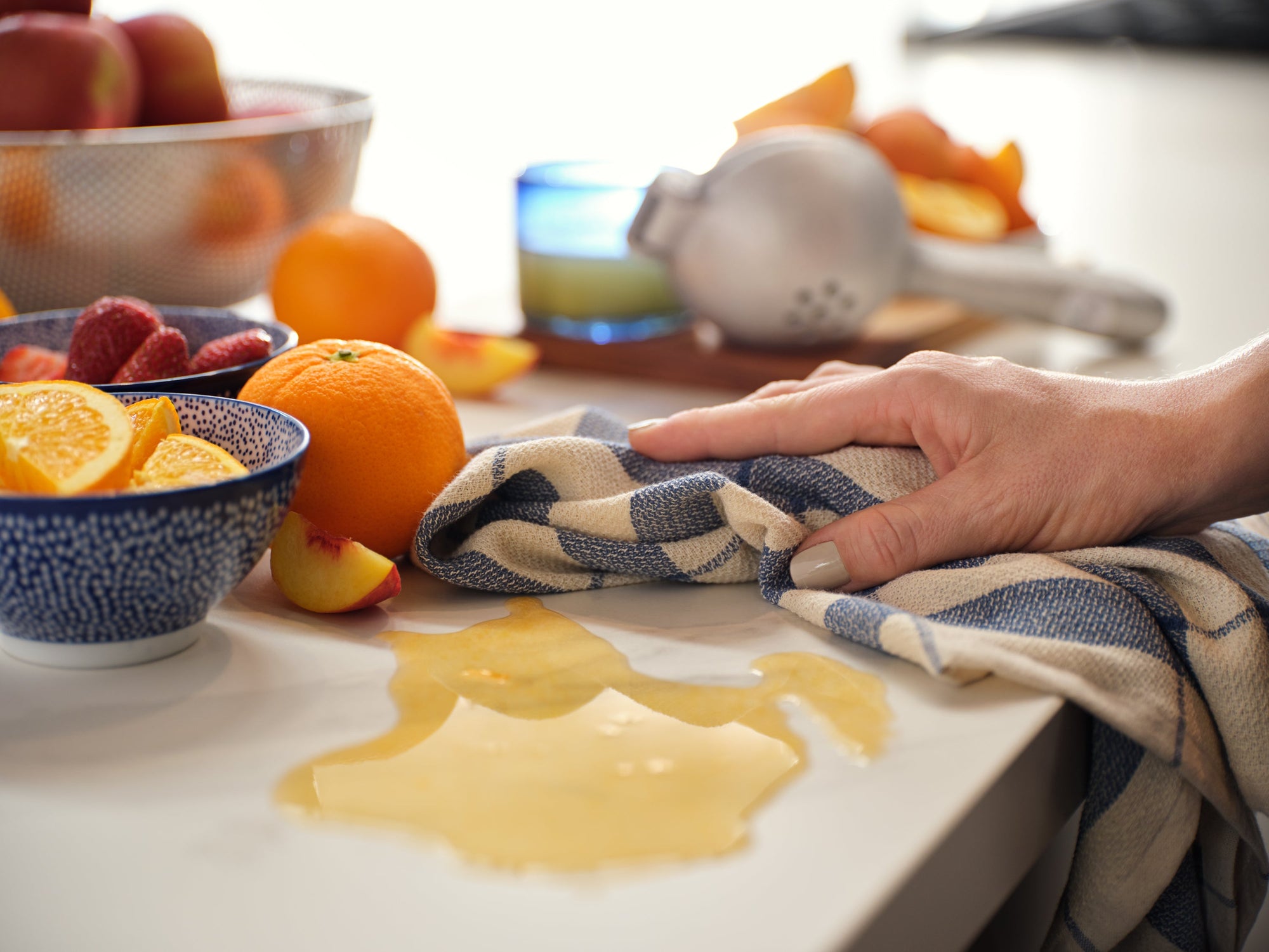 Cotton Flat And Waffle Kitchen Towels - Set of 4