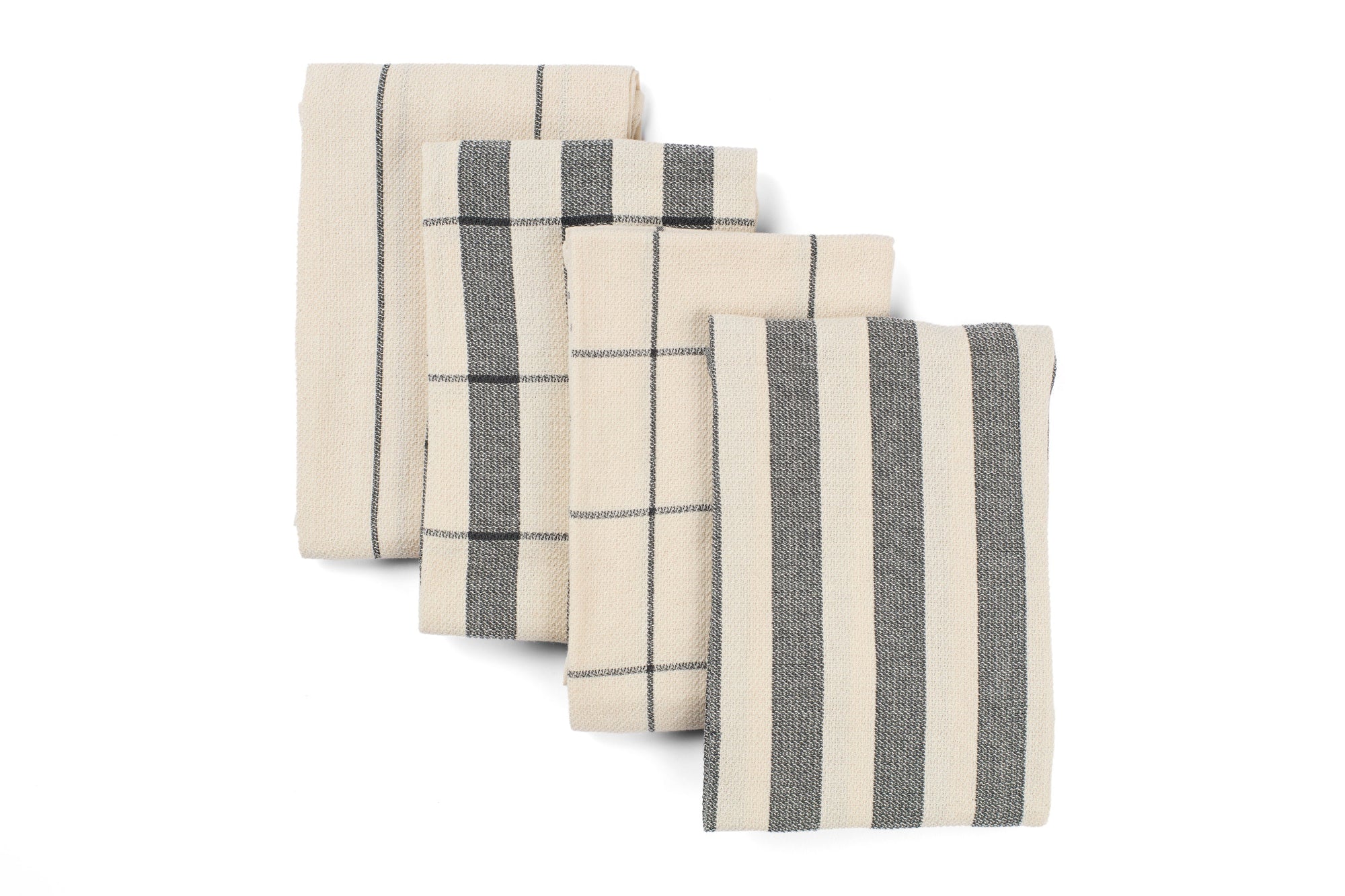 Cotton Flat Weave Kitchen Towels - Set of 4