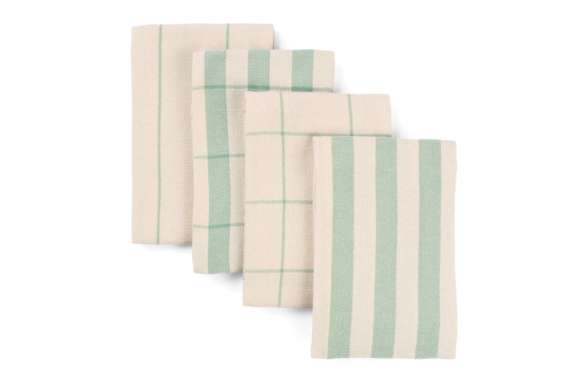 Cotton Flat Weave Kitchen Towels - Set of 4