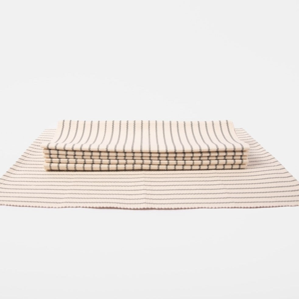 Grey Rangi Striped Placemats - Set of 4 – Better World Bio