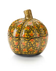 Golden Foliage Papier-Mâché Pumpkin Box