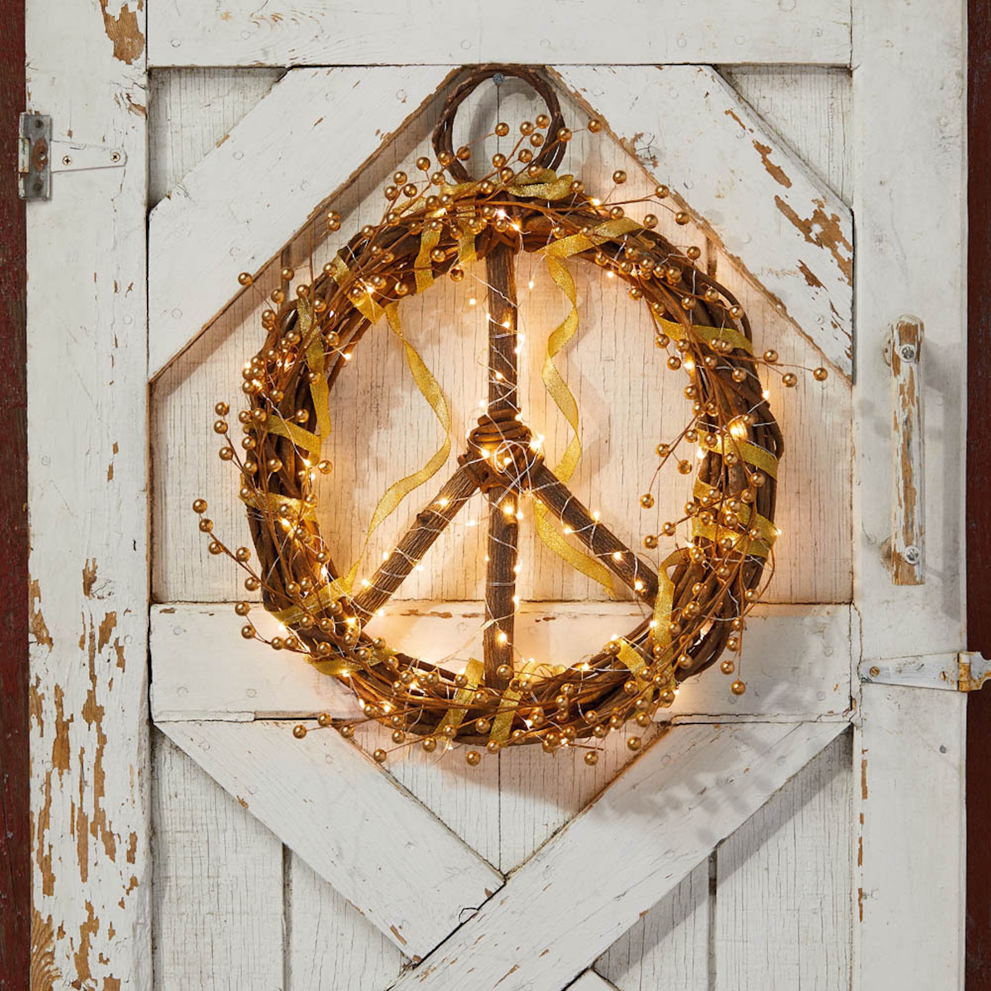 Peace Symbol Wreath