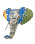 Elephant Recycled Metal Wall Mask