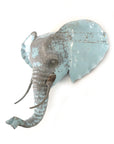 Elephant Recycled Metal Wall Mask
