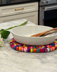Felt Casserole Trivet - Rainbow Tie Dye