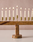 Roshanee Stone and Brass Menorah