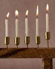 Roshanee Stone and Brass Menorah