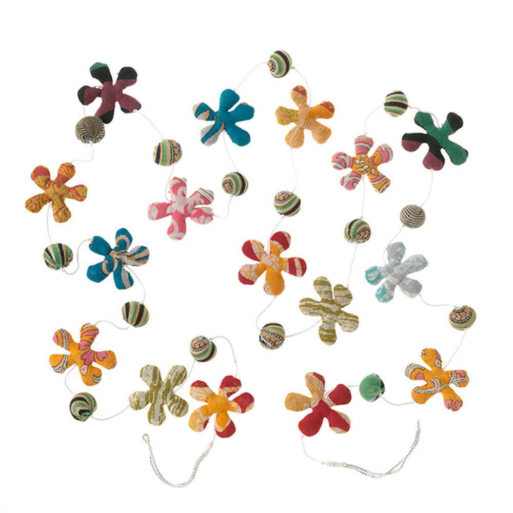 Colorful Sari Flower Garland