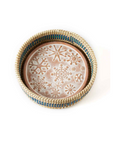 Bread Basket with Terracotta Snowflake Design Breadwarmer