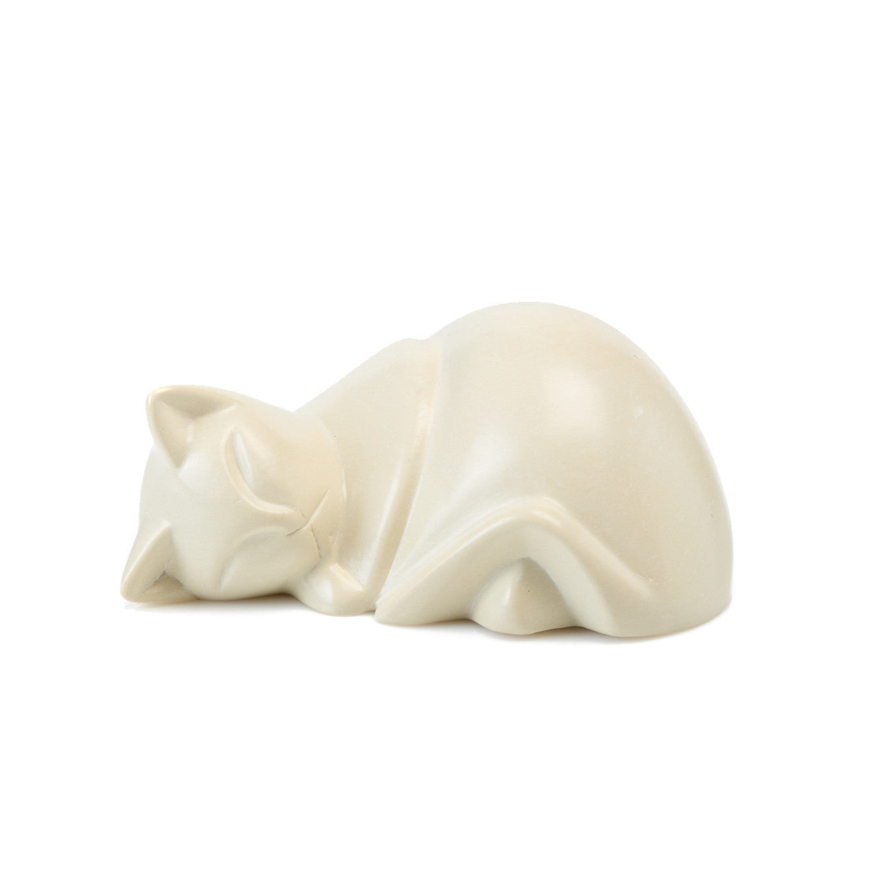 Sleeping Cat Soapstone Sculpture
