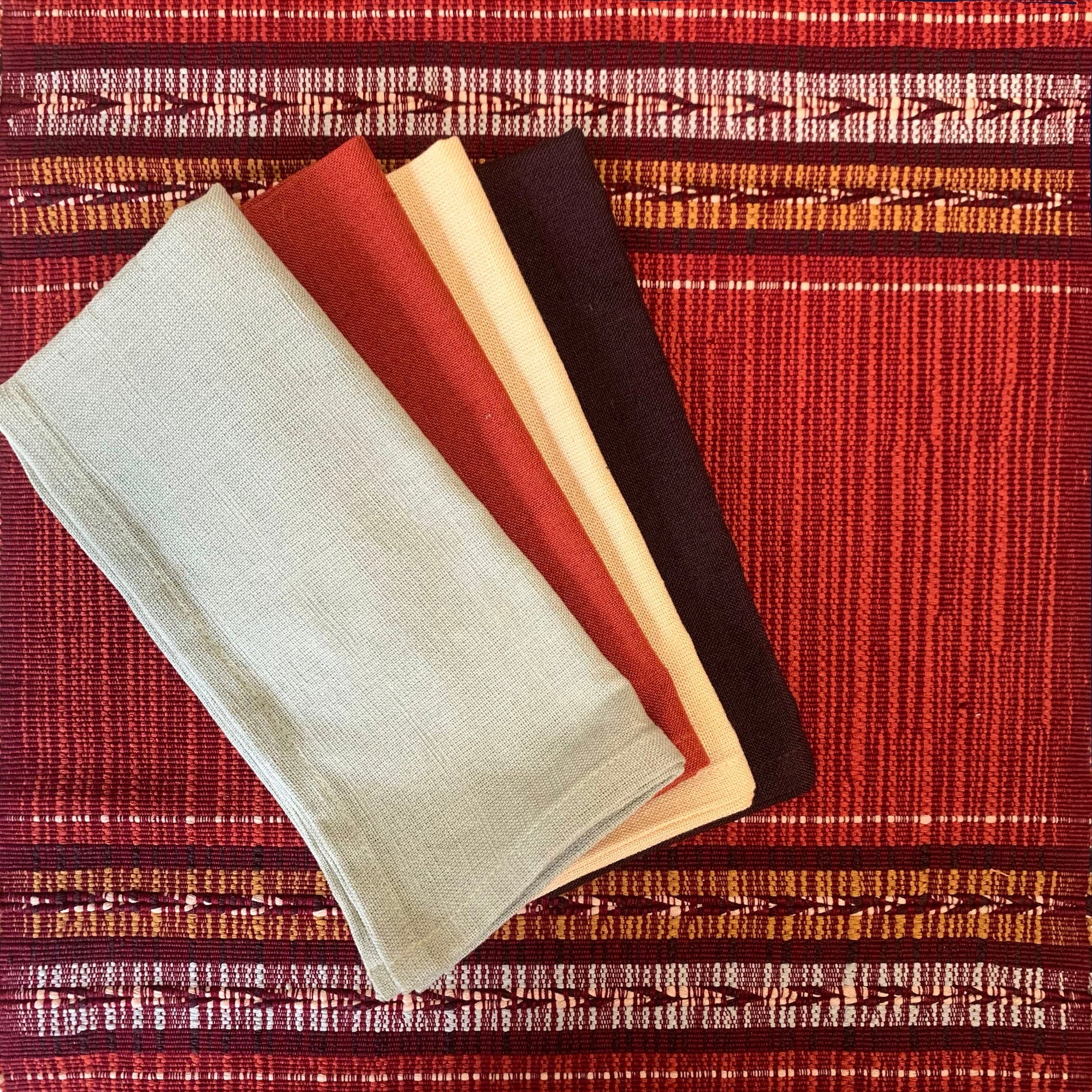 Handwoven Brick Arrow Table Runner