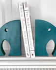 Teal Elephant Bookends