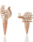 Terracotta Snail and Squirrel Watering Stake