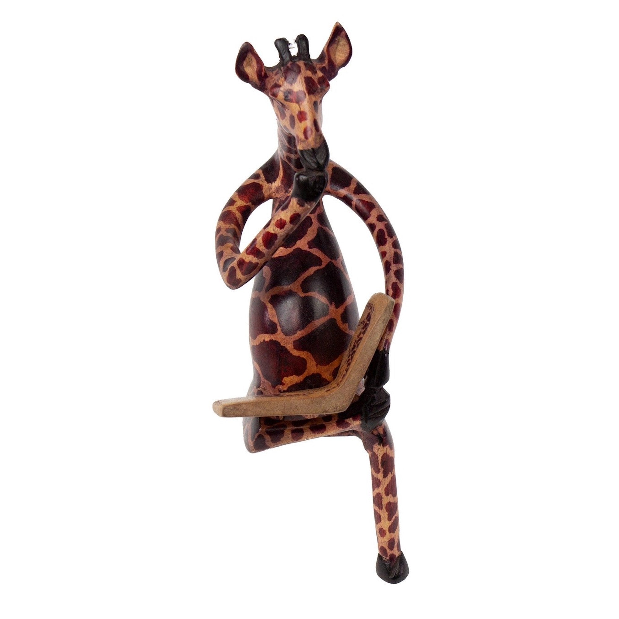 Thinking Giraffe Wooden Shelf Sitter