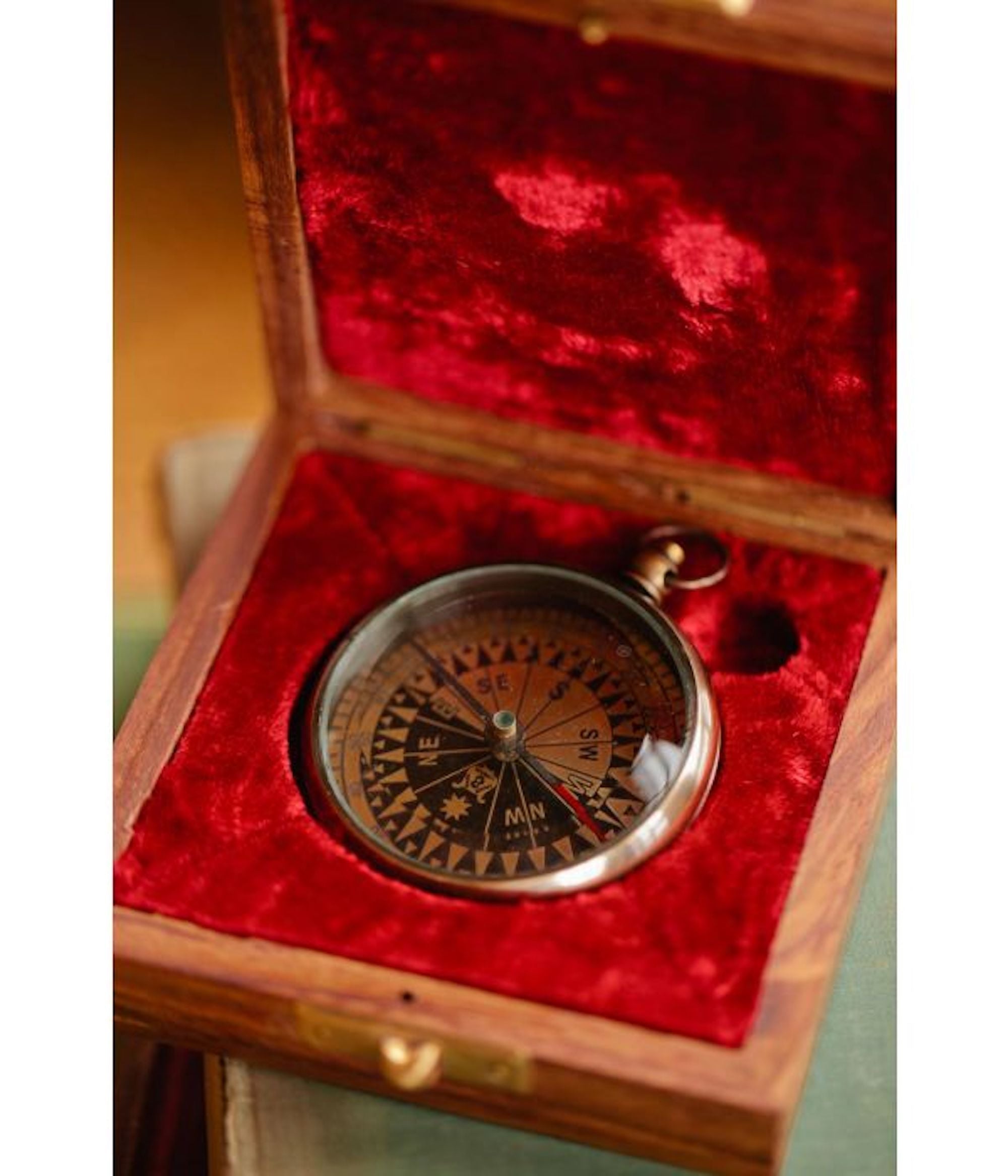 True North Compass with Sheesham Wood Box