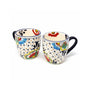 Encantada Rounded Dots and Flowers Mug - Set of Two