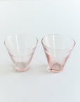 Handblown Hammered Funneled Glasses - Set of 2