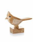 Wooden Cardinal Glasses Holder