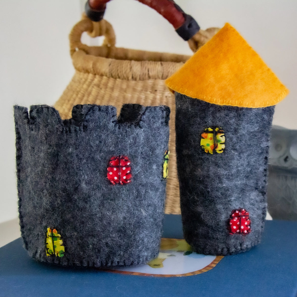 Small Felt Castle with Yellow Roof