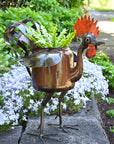Large Zimbabwean Recycled Teapot Rooster Planter