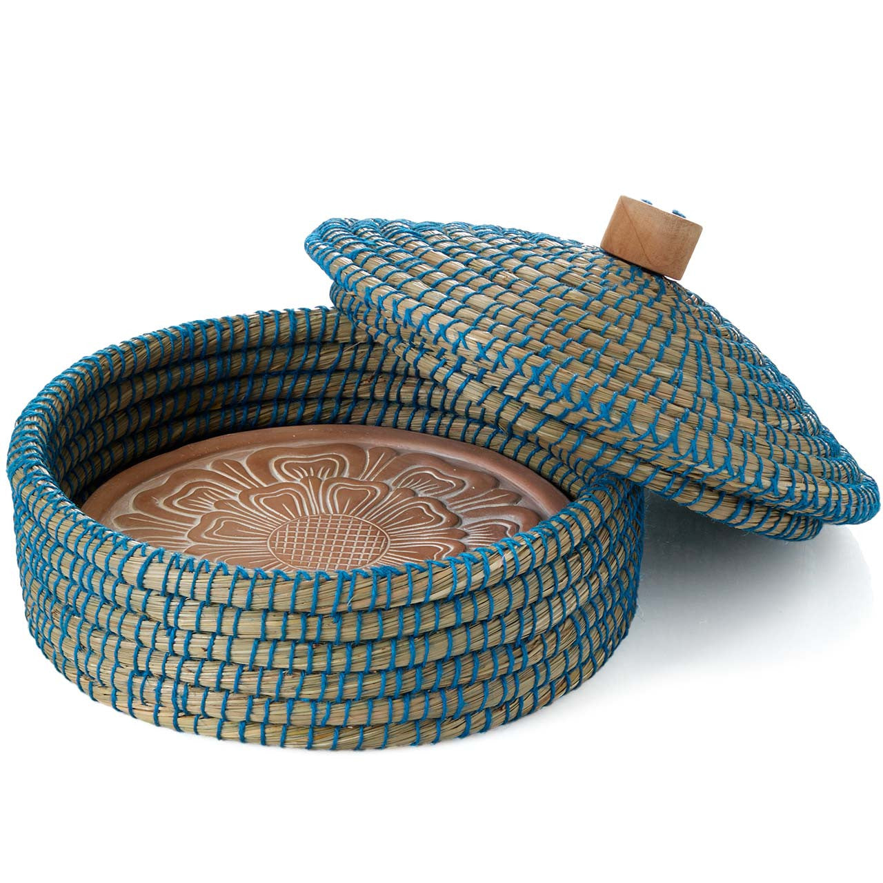 Zinnia Terracotta Bread Warmer with Lid