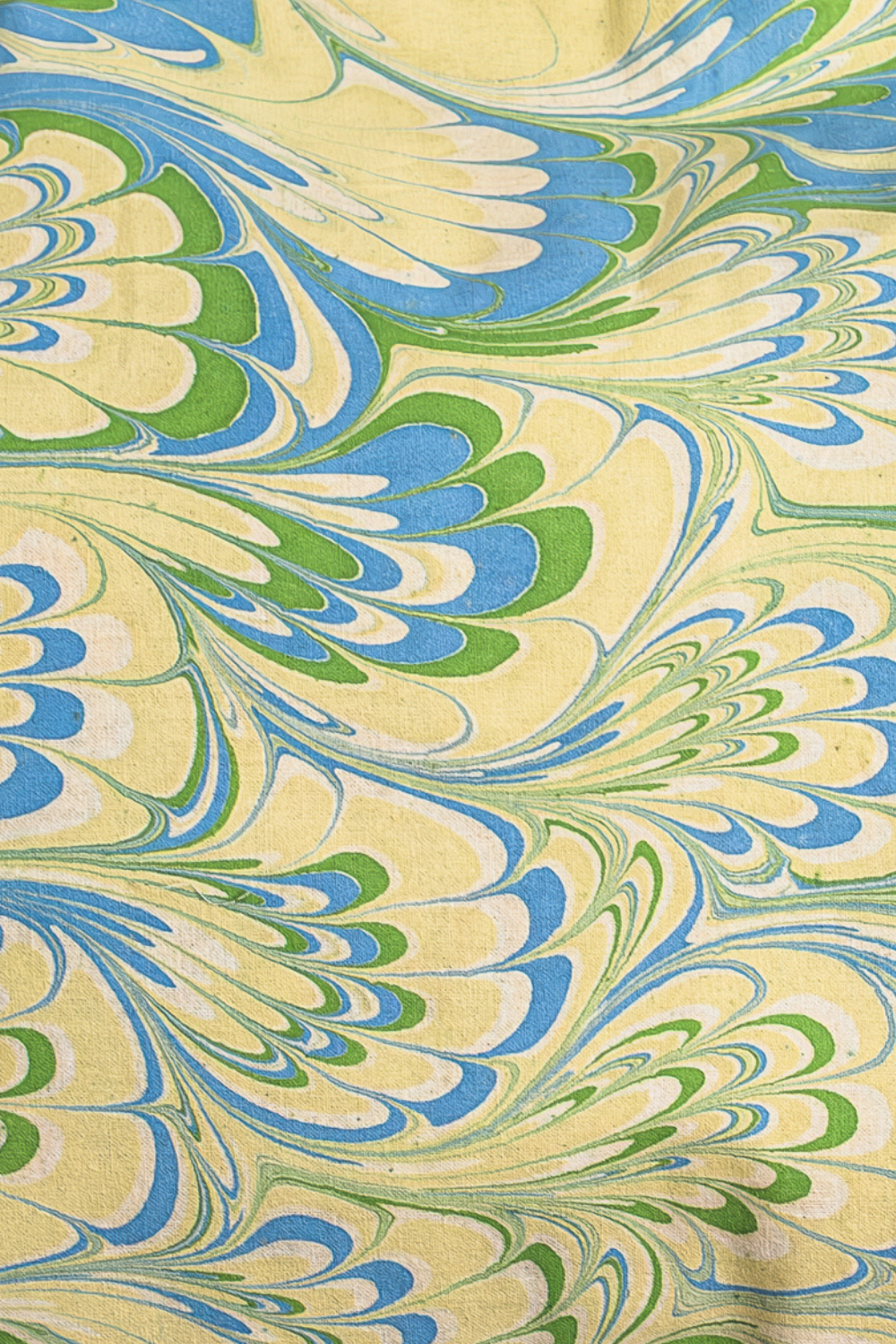 Seaglass Peacock Hand-Marbled Pillow - 14x20