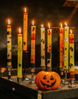 Happy Pumpkin Painted Candle