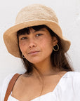 Crocheted Natural Bucket Hat