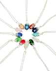 Silver Birthstone Necklace