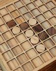 Handcarved Wood Reversi Game