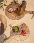 Round Walnut Cutting Board
