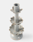 Lotus Bloom Tapered Aluminum Candleholder