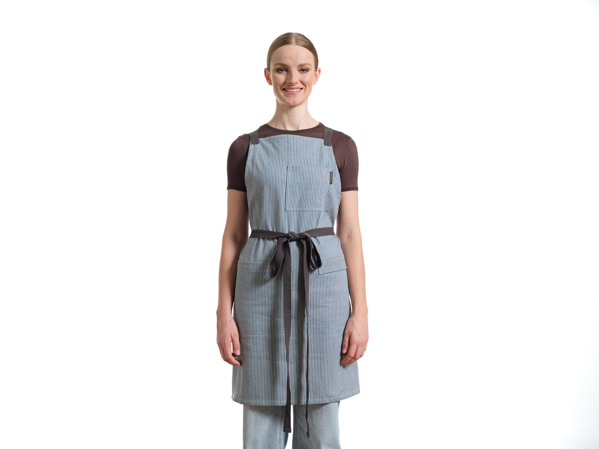 Cotton Crossback Apron with Pockets