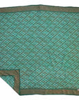 Leaf Grid Oversized Batik Cotton Bandana – 39"