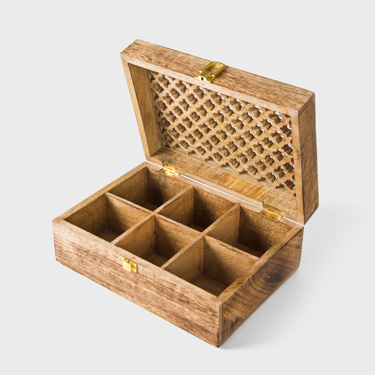 Mango Wood Trellis Keepsake Box