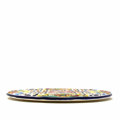 Dots &amp; Flowers Pottery Trivet &amp; Wall Hanging