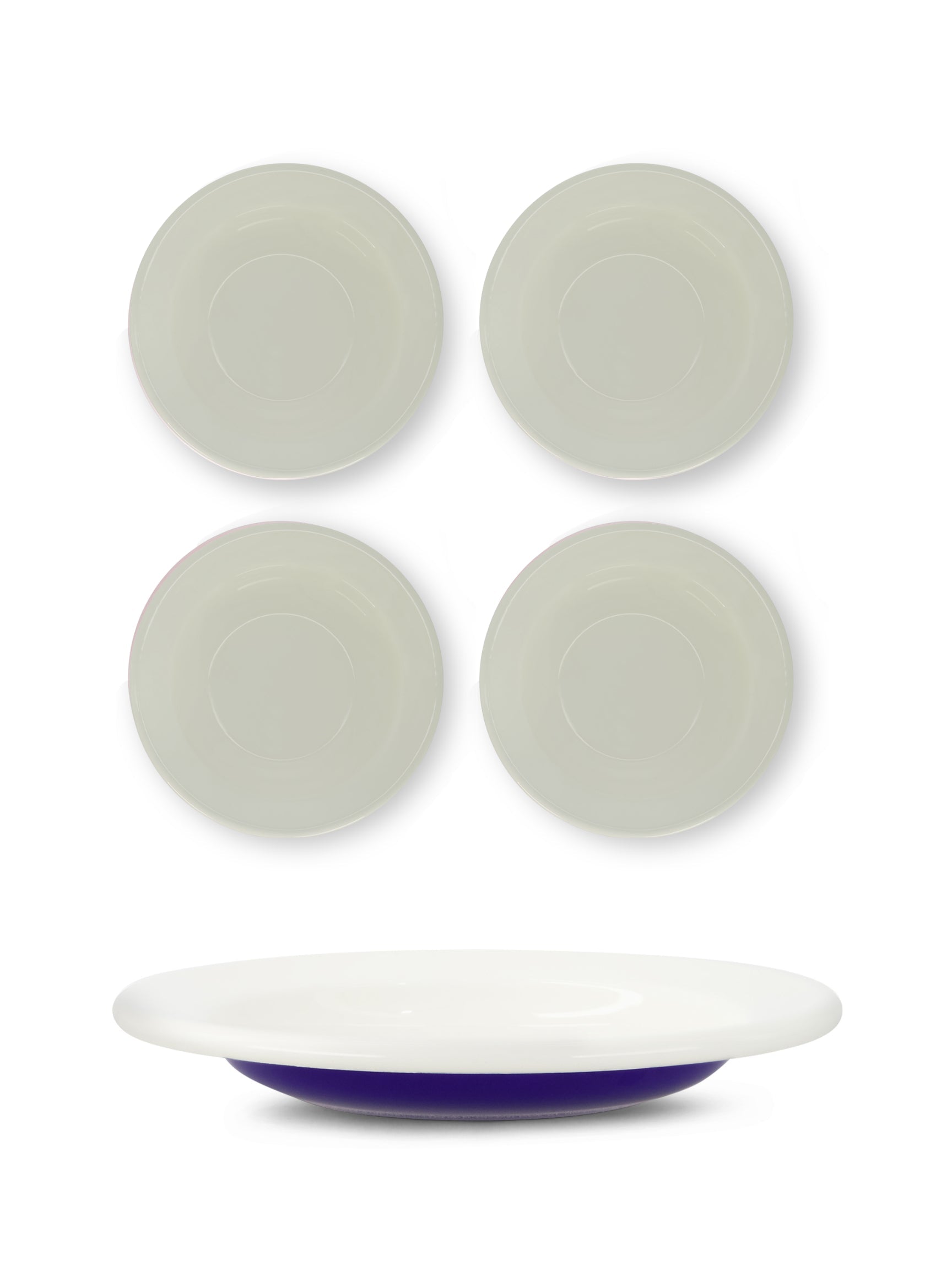Enamel Two Tone Dinner Bowl - Set of 4