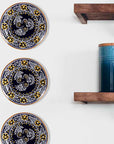 Blue Pottery Trivet & Wall Hanging
